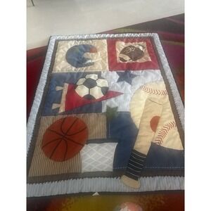 Circo Patchwork‎ Sports Baby Crib Blanket Colorful Basketball Baseball 32x40